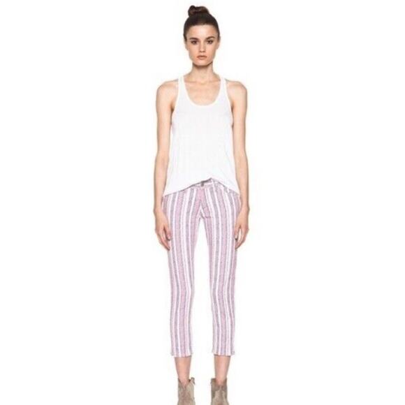 Isabel Marant Étoile Chevron Striped Multicolor Skinny Jeans Pants FR 38- US 6 - Picture 10 of 10